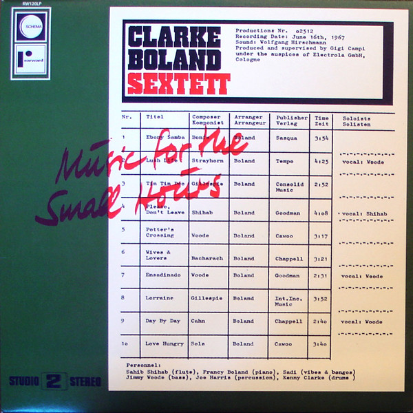 Music For The Small Hours cover